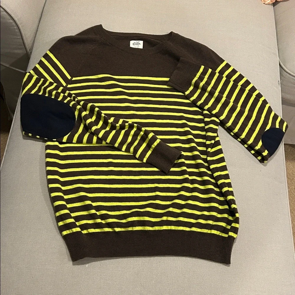 Mini Boden Cashmere Blend Striped Crewneck Kids Size 11-12 Years